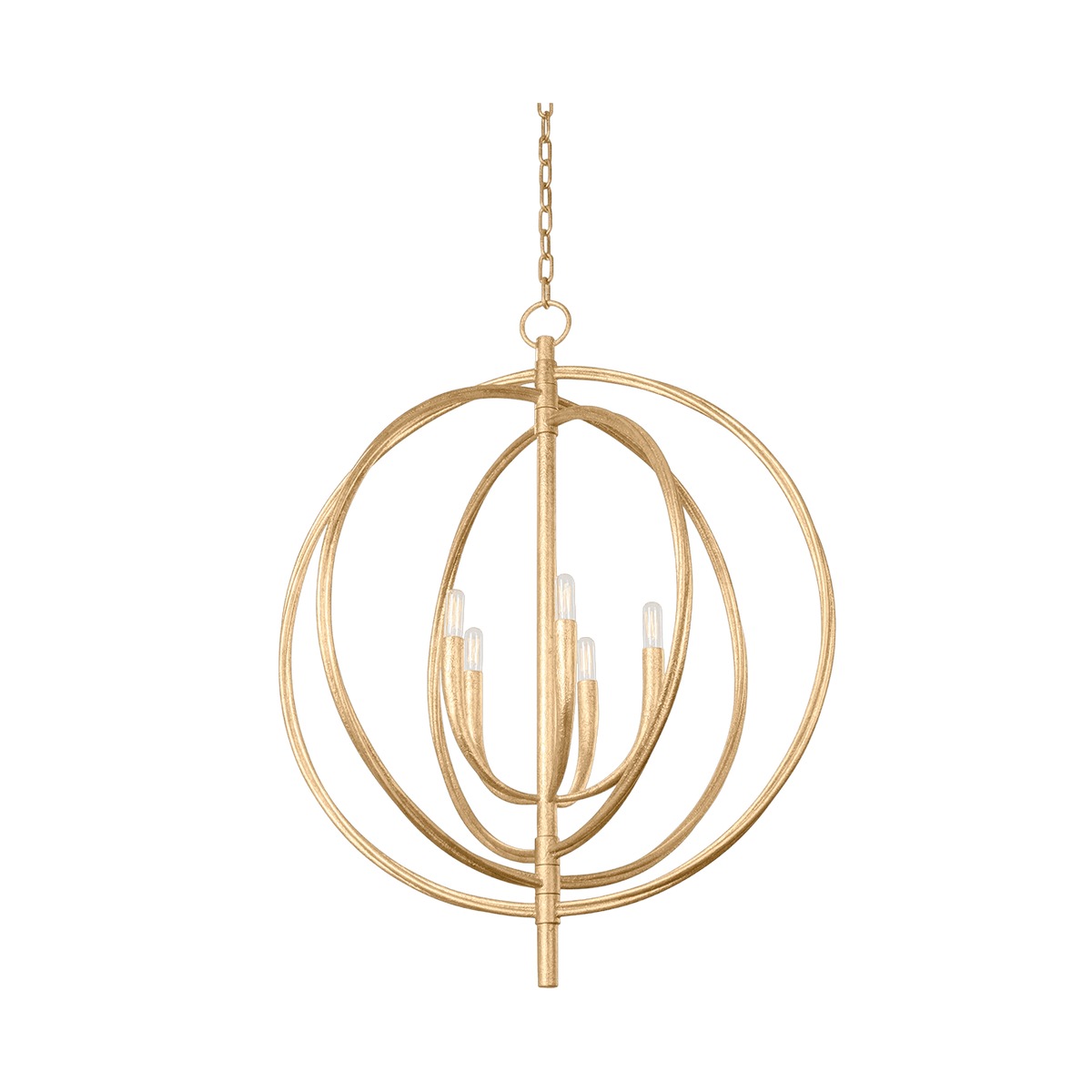 Suspension feuille d'or ancienne 76x95cm Fillea - Troy Lighting - The Cool Republic