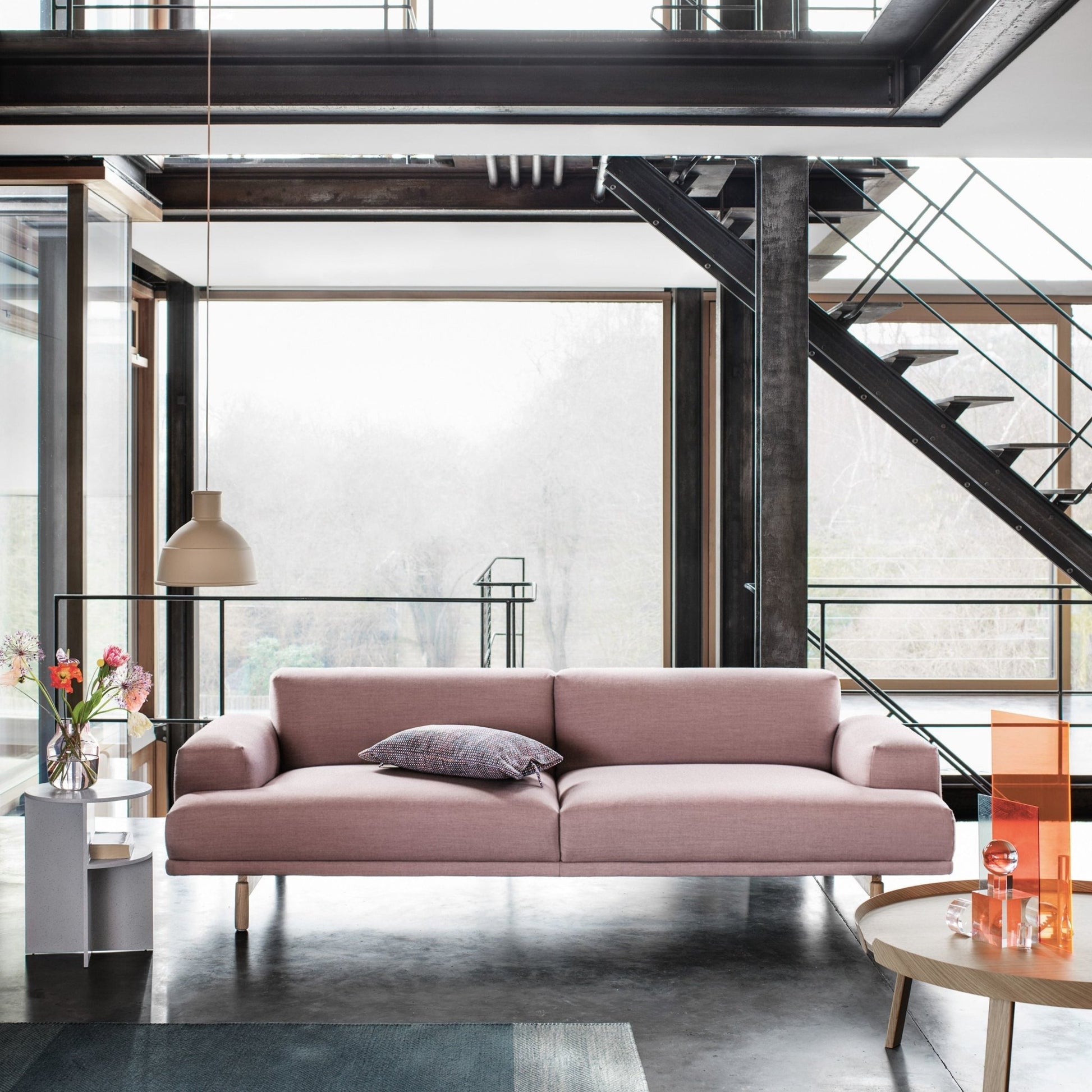 Suspension gris clair Unfold - Muuto - The Cool Republic