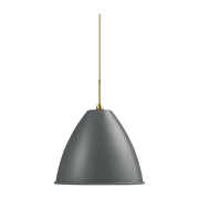 Suspension grise base dorée en laiton 40 cm BL9 - Gubi - The Cool Republic