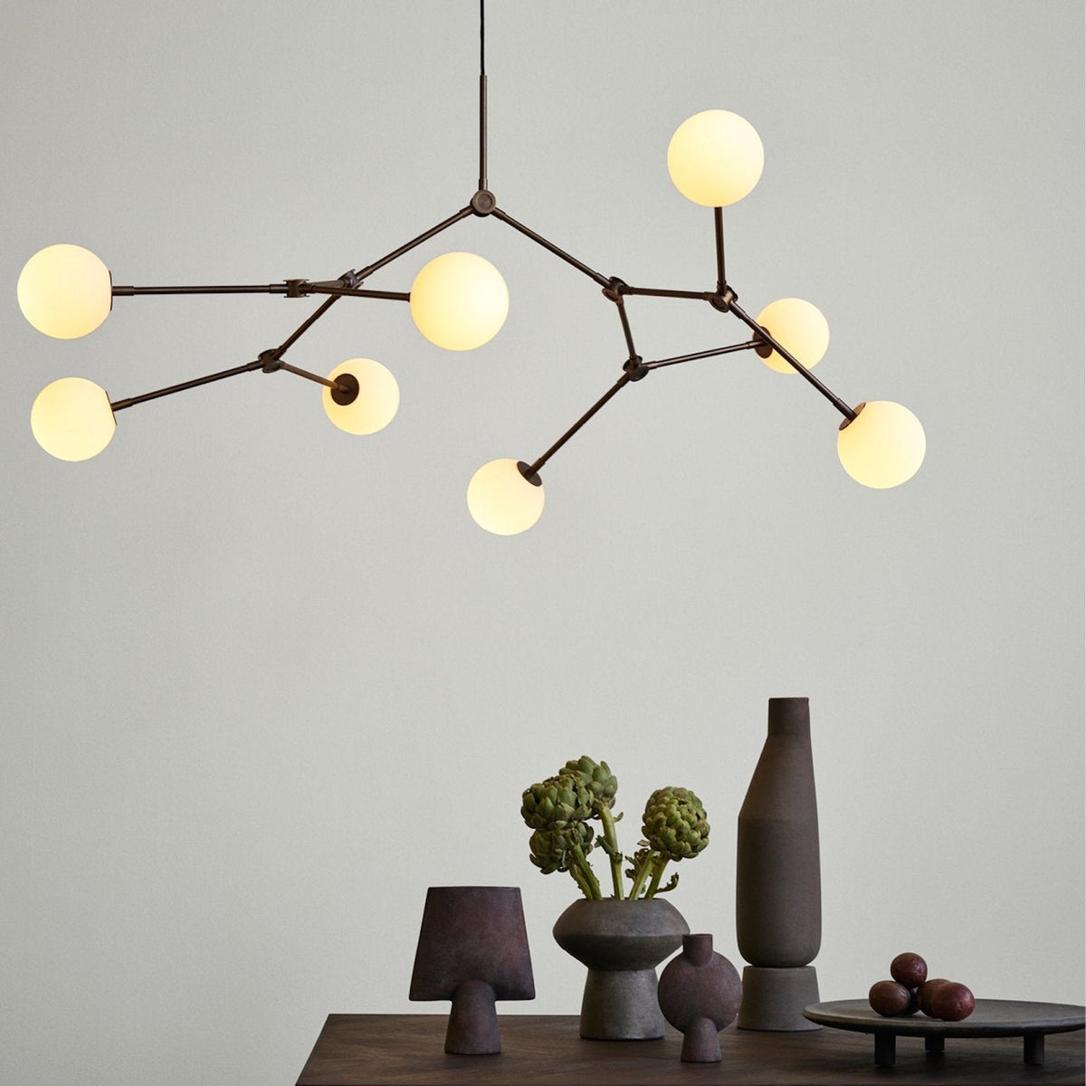 Suspension grise Drop Chandelier Bulp - 101 Copenhagen - The Cool Republic