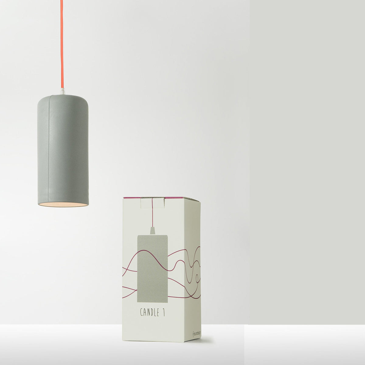 Suspension grise et orange Candle 1 - In-es.artdesign - The Cool Republic