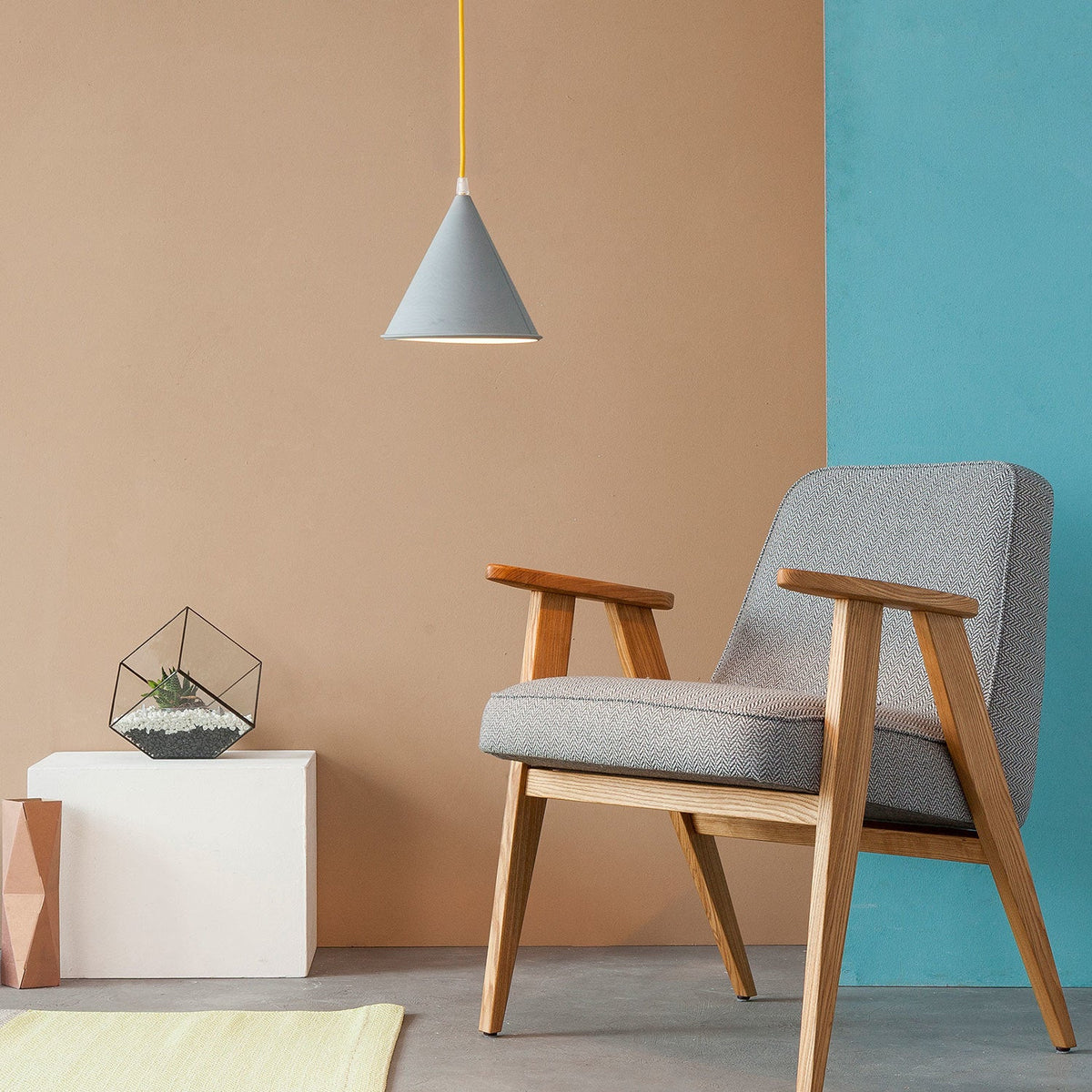 Suspension grise et orange Pop 2 - In-es.artdesign - The Cool Republic