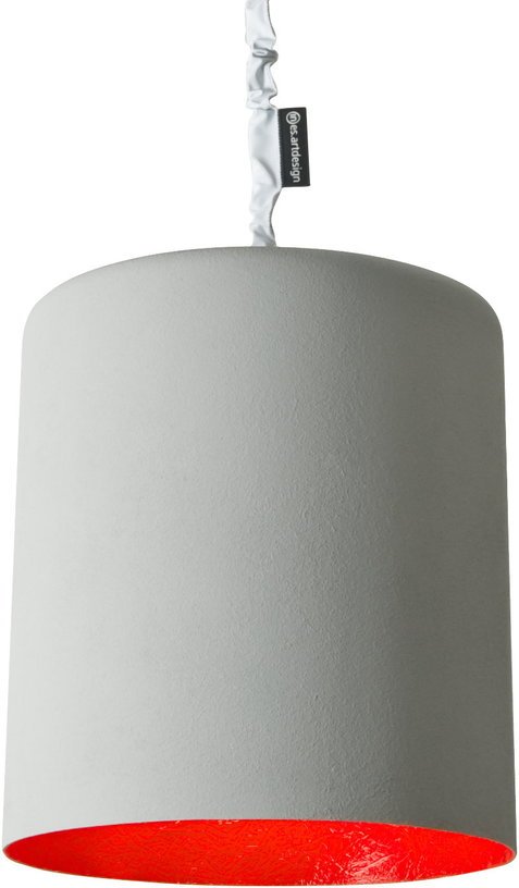 Suspension grise et rouge Bin Cemento - In - es.artdesign - The Cool Republic