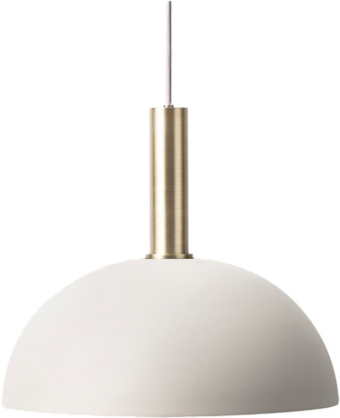 Suspension grise socket high doré Dome Collect - Ferm Living - The Cool Republic