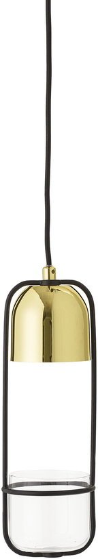 Suspension Jardinière avec lampe LED dorée Bold - Bloomingville - The Cool Republic