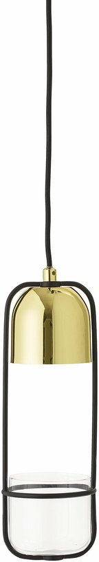 Suspension Jardinière avec lampe LED dorée Bold - Bloomingville - The Cool Republic