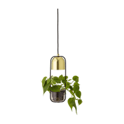 Suspension Jardinière avec lampe LED dorée Bold - Bloomingville - The Cool Republic