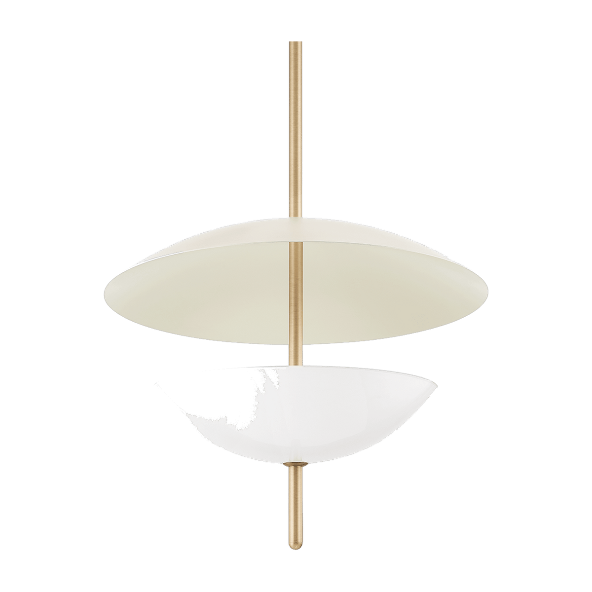 Suspension laiton patiné et sable 61x51cm Dion - Troy Lighting - The Cool Republic