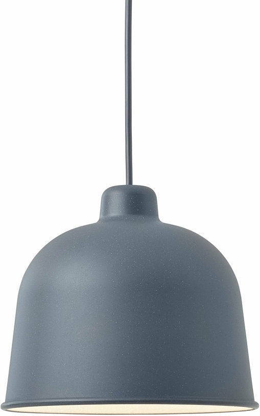 Suspension LED en fibre de bambou bleu gris Grain - Muuto - The Cool Republic