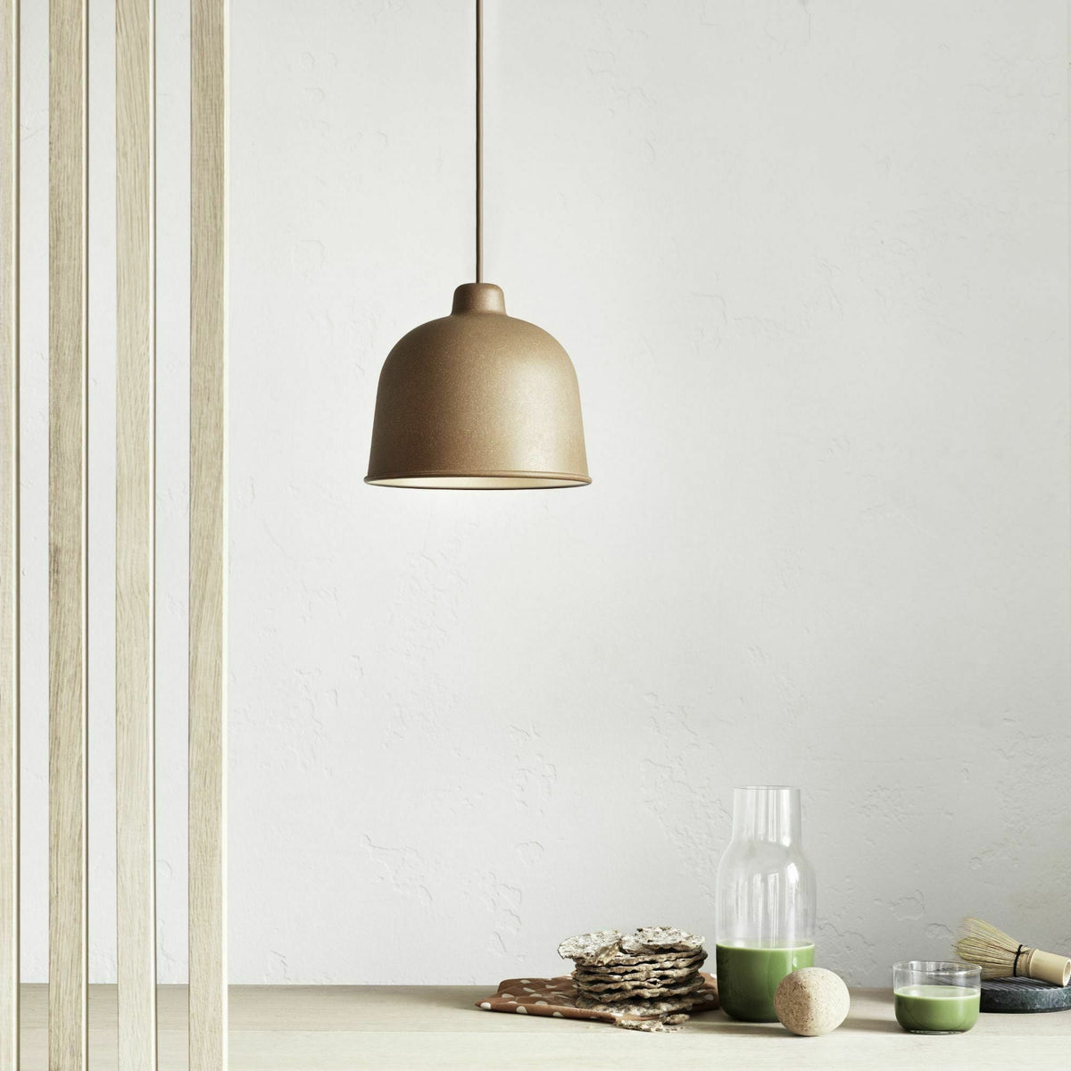 Suspension LED en fibre de bambou Grain - Muuto - The Cool Republic