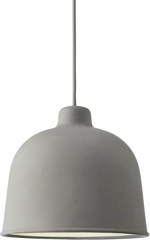 Suspension LED en fibre de bambou gris Grain - Muuto - The Cool Republic