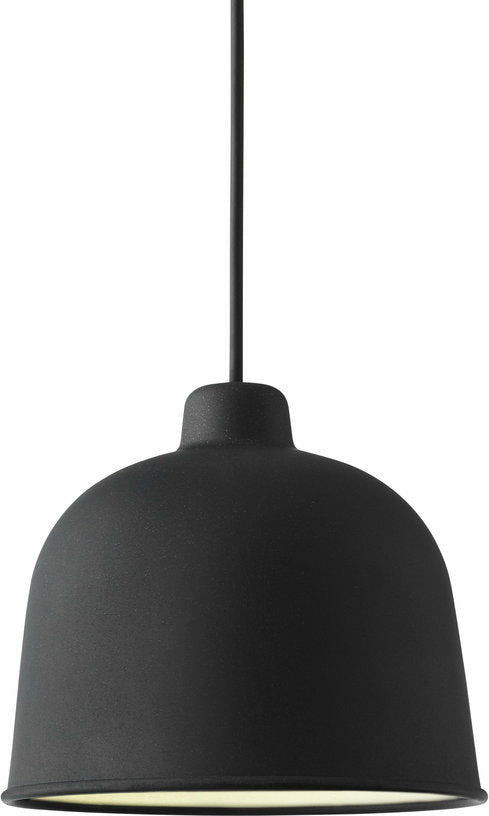 Suspension LED en fibre de bambou noir Grain - Muuto - The Cool Republic