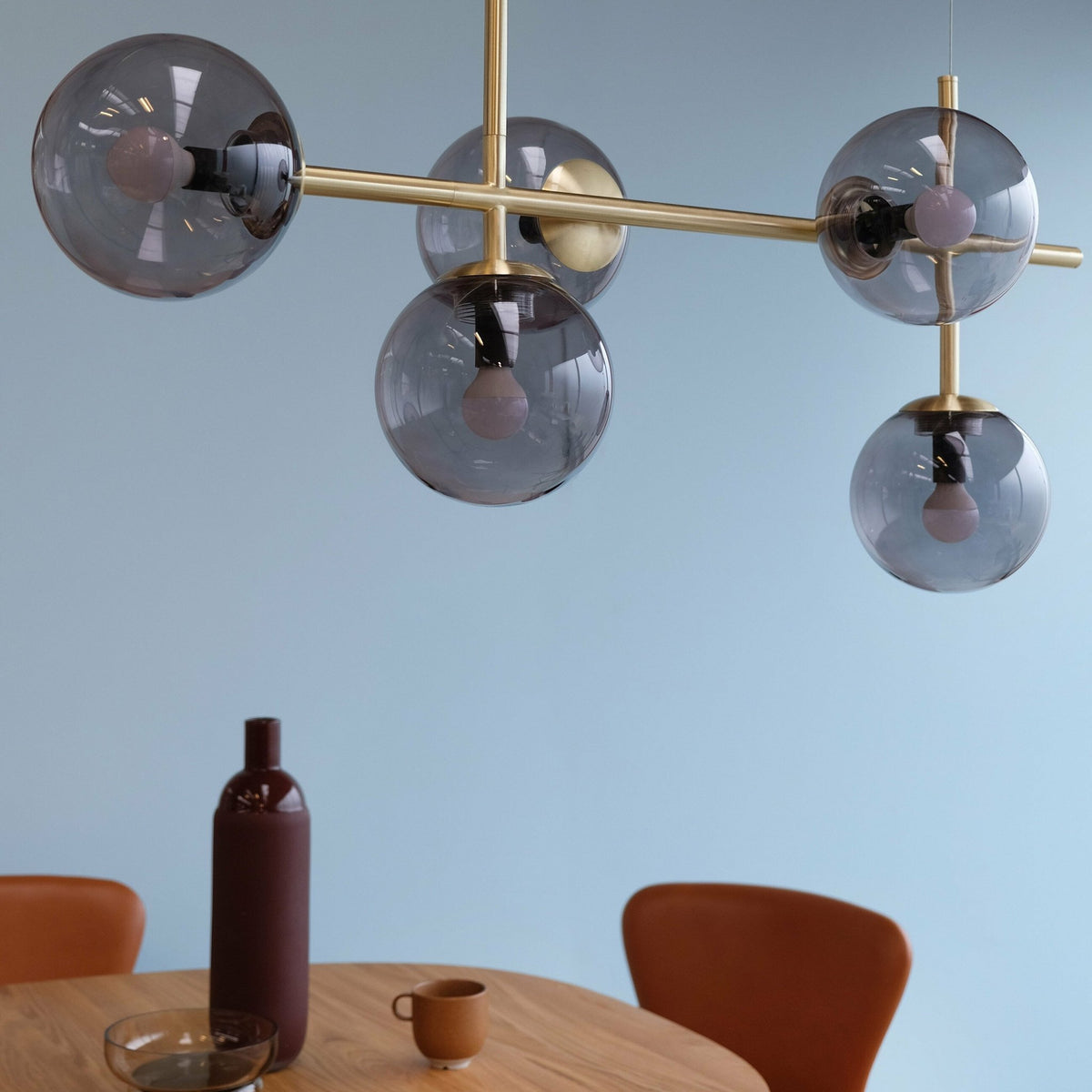 Glass and gold metal long suspension - Dyberg Larsen - The Cool Republic