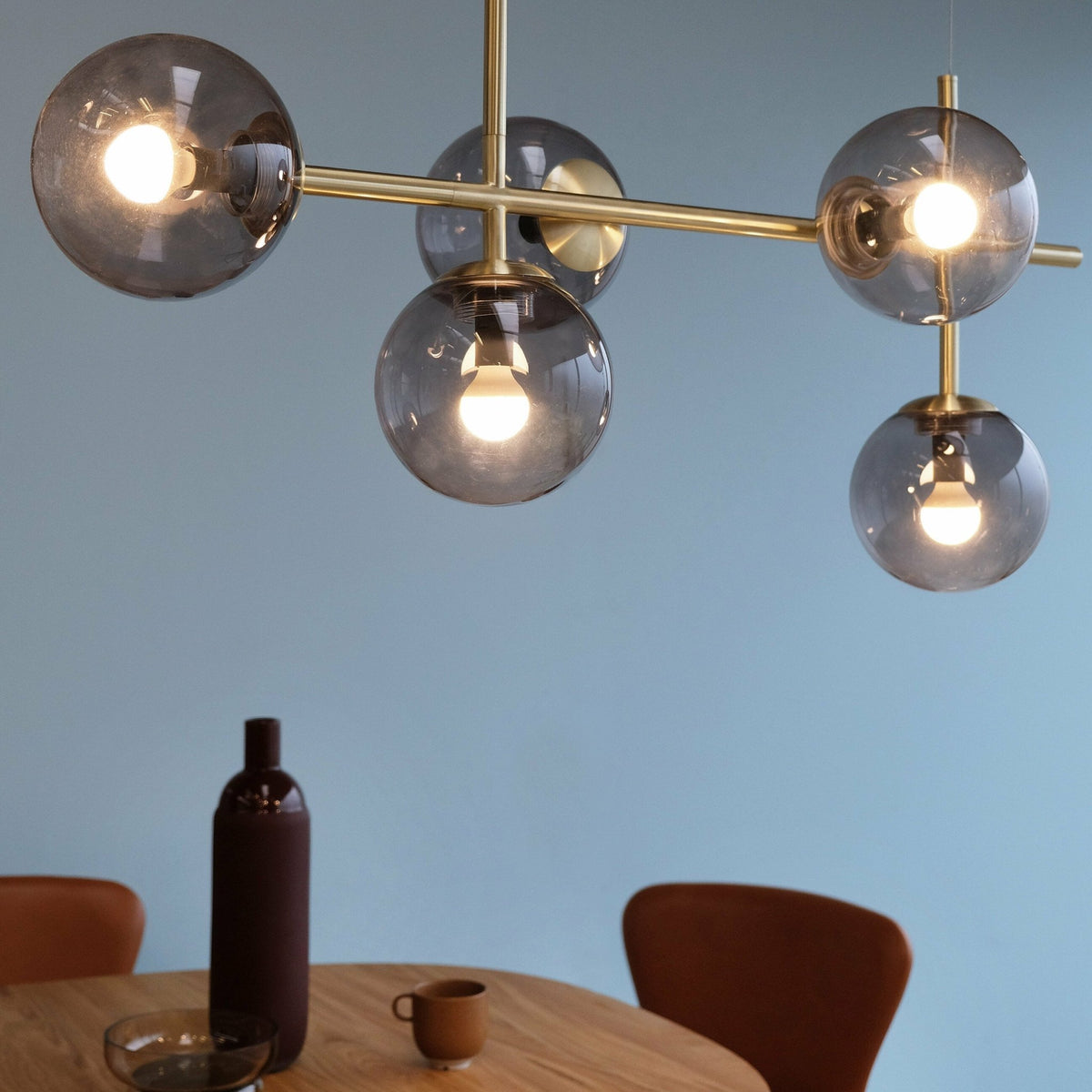 Glass and gold metal long suspension - Dyberg Larsen - The Cool Republic
