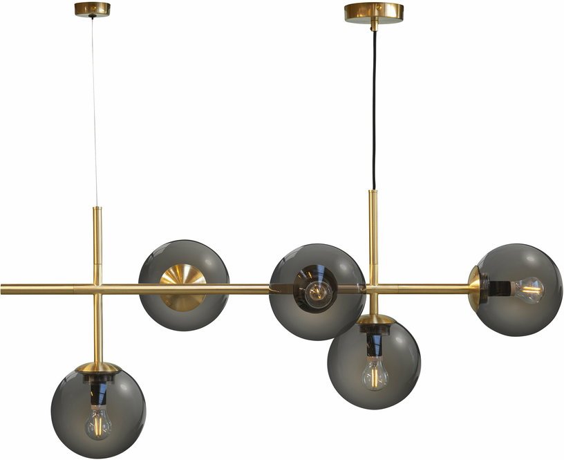 Suspension longue en verre et métal doré - Dyberg Larsen - The Cool Republic