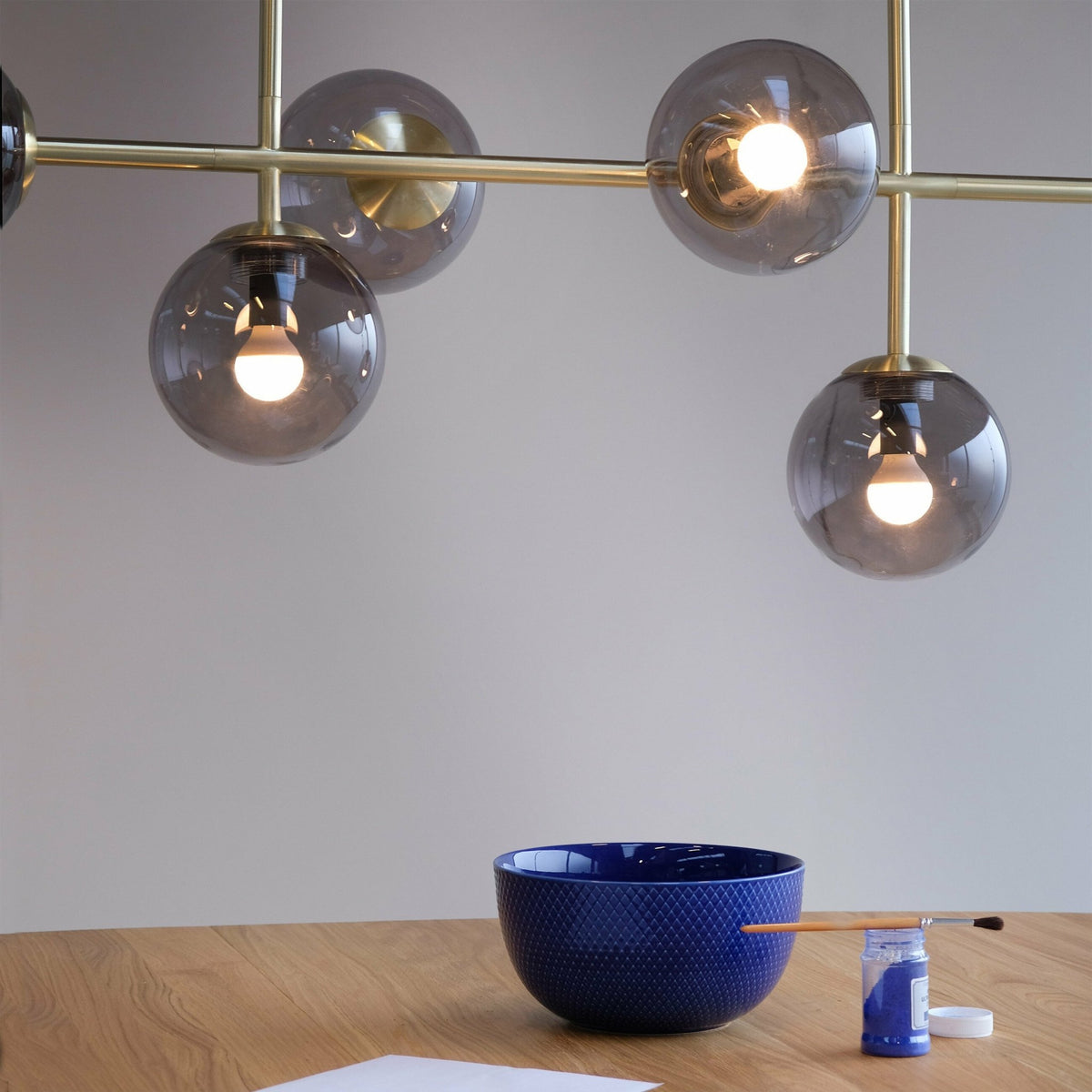 Glass and gold metal long suspension - Dyberg Larsen - The Cool Republic