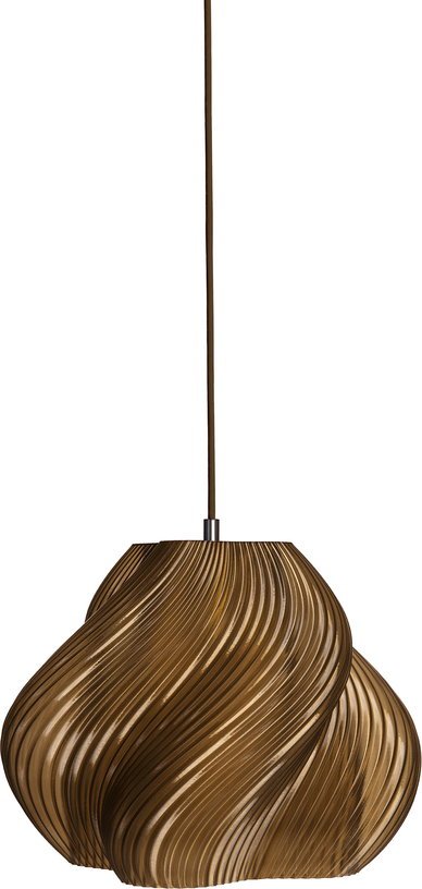 Suspension marron caramel et chrome 25 cm Soft serve 02 - Crème atelier - The Cool Republic