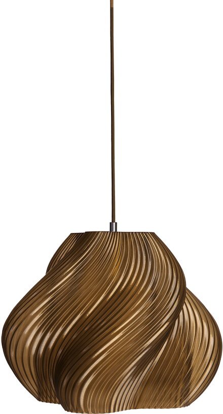 Suspension marron caramel et chrome 30 cm Soft serve 03 - Crème atelier - The Cool Republic