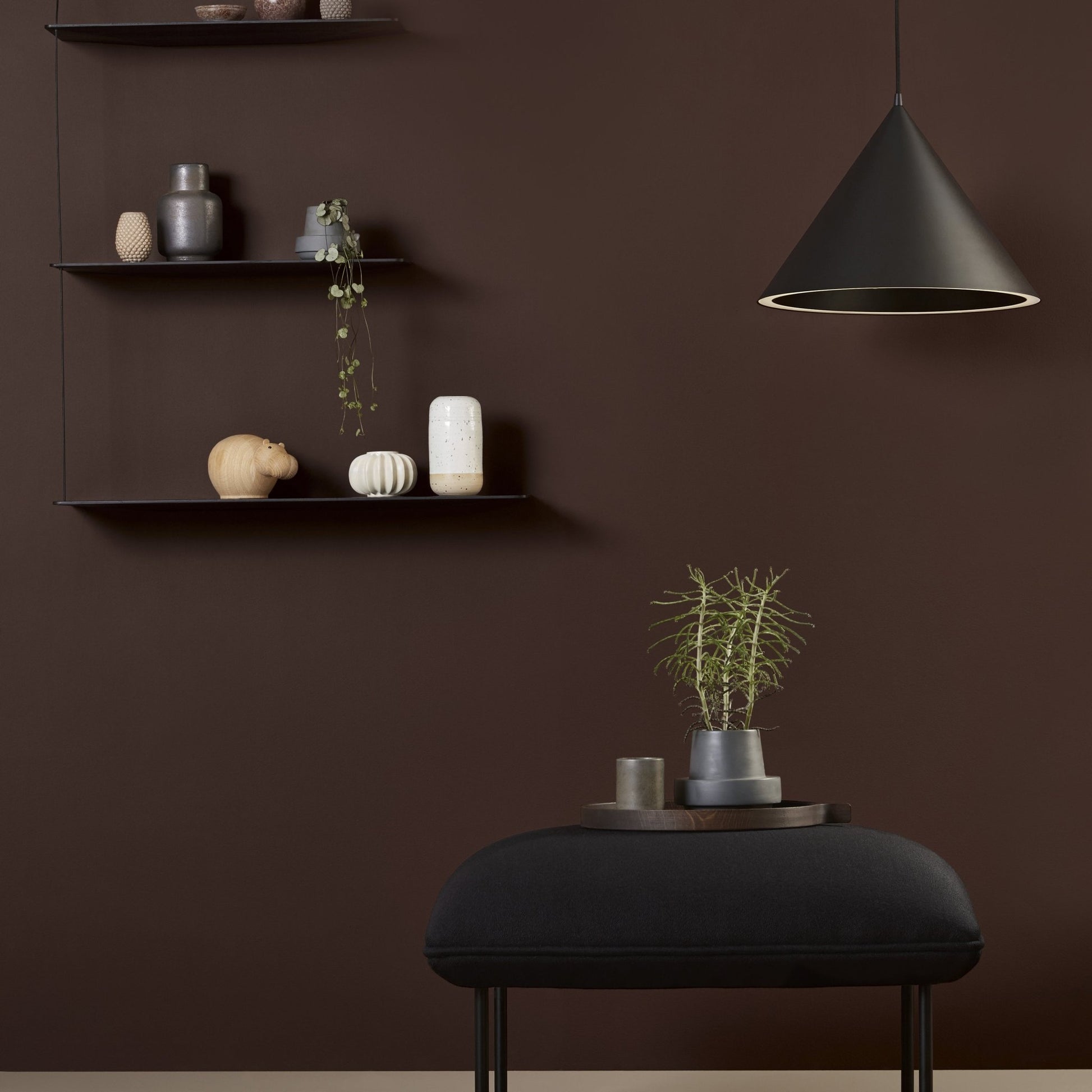 Suspension noire 46 cm Annular - Woud - The Cool Republic