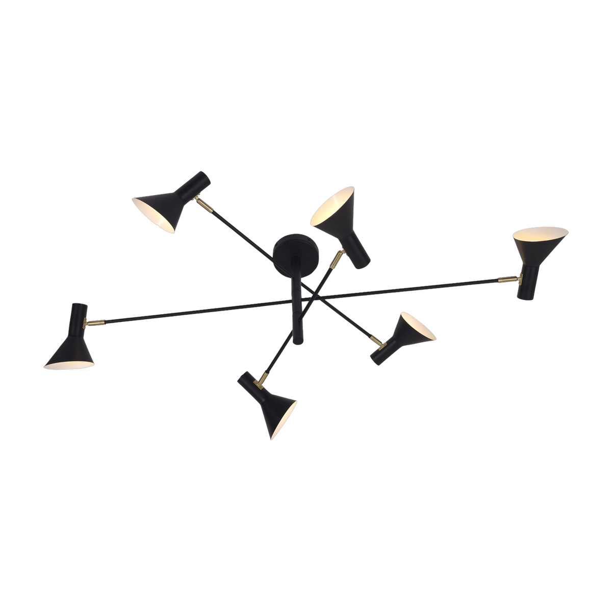 Suspension noire ajustable 6 lampes Izmir - It's about Romi - The Cool Republic
