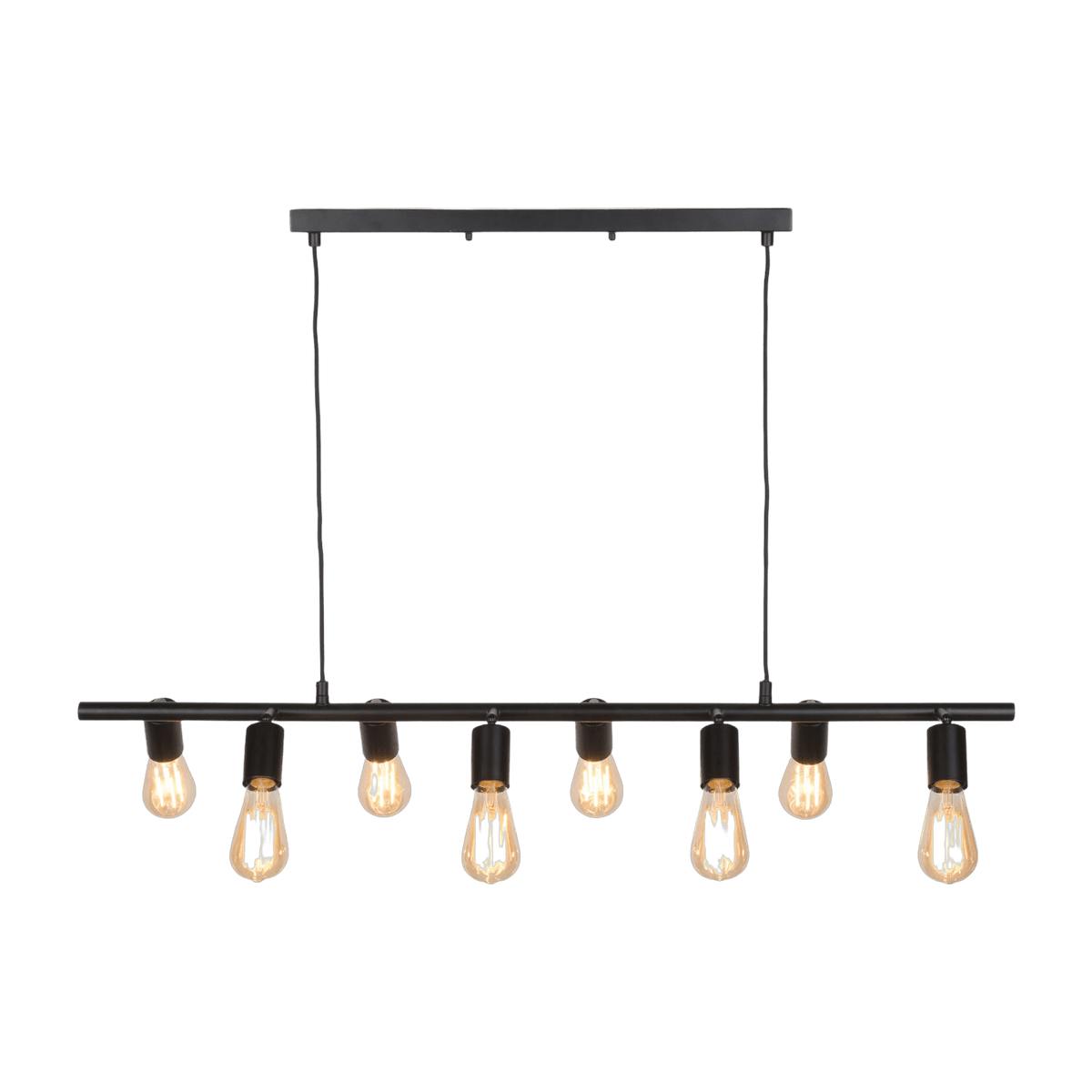 Suspension noire ajustable 8 lampes Miami - It's about Romi - The Cool Republic