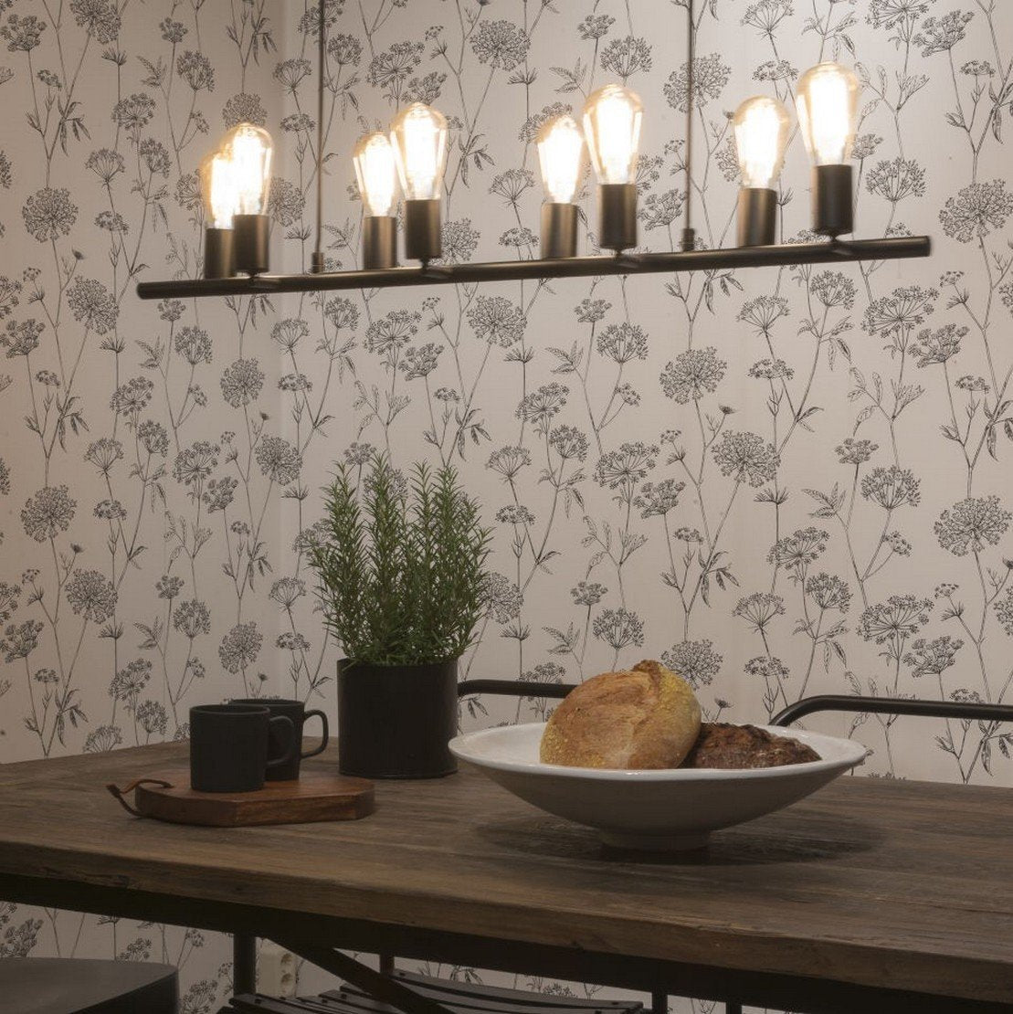 Suspension noire ajustable 8 lampes Miami - It's about Romi - The Cool Republic