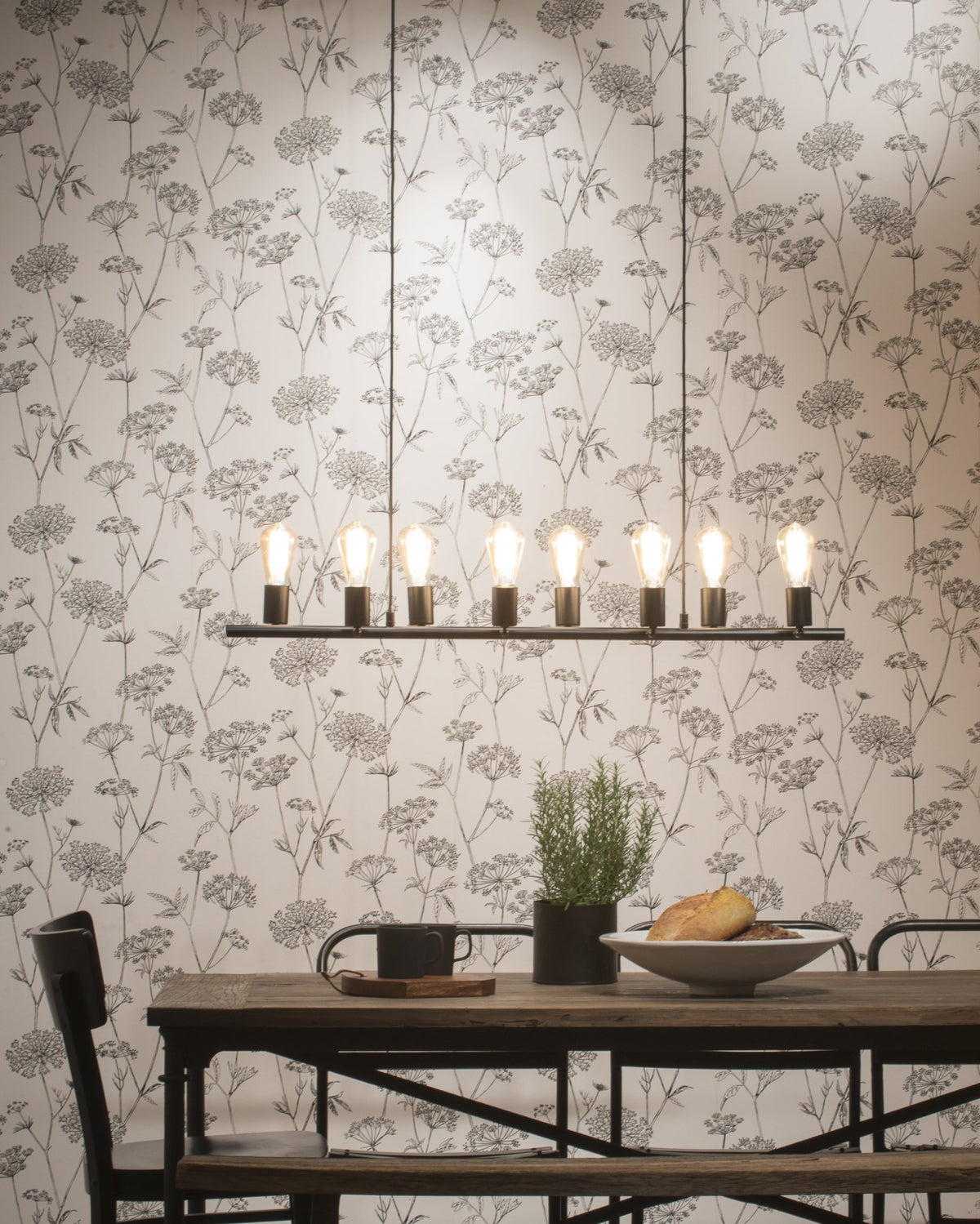 Suspension noire ajustable 8 lampes Miami - It's about Romi - The Cool Republic
