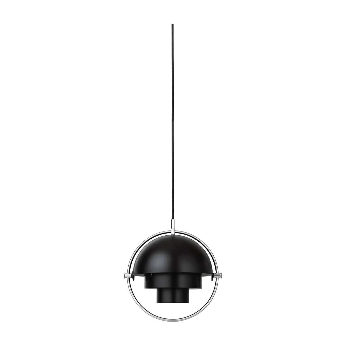 Black suspension lamp base silver 28 cm Multi -Lite - Gubi - The Cool Republic