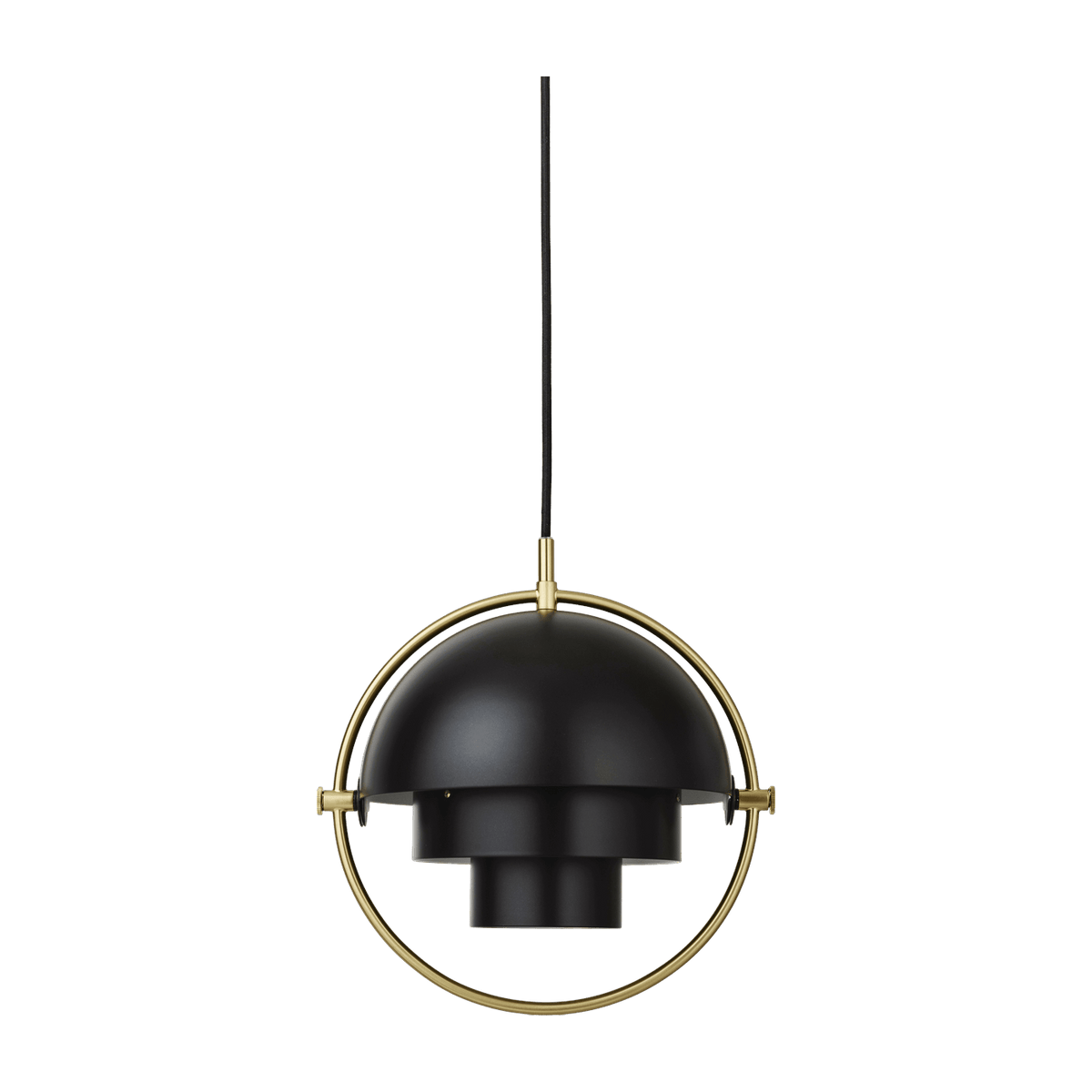 Black suspension lamp base gold 28 cm Multi -Lite - Gubi - The Cool Republic