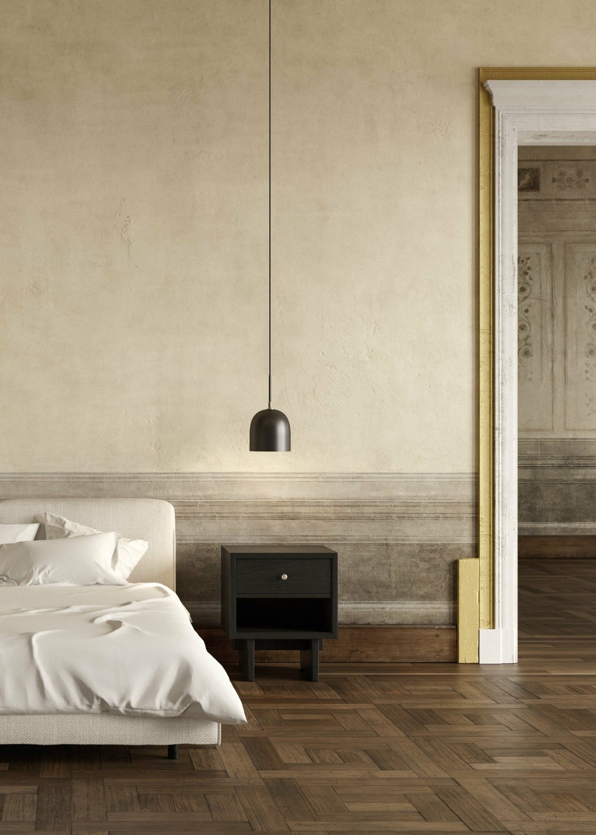 Black hanging lamp base black Howard - Gubi - The Cool Republic