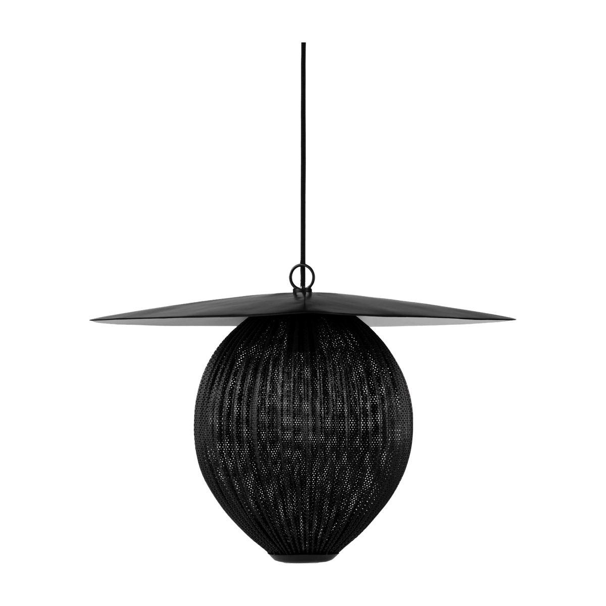 Suspension noire et base en métal noir 22 cm Satellite - Gubi - The Cool Republic