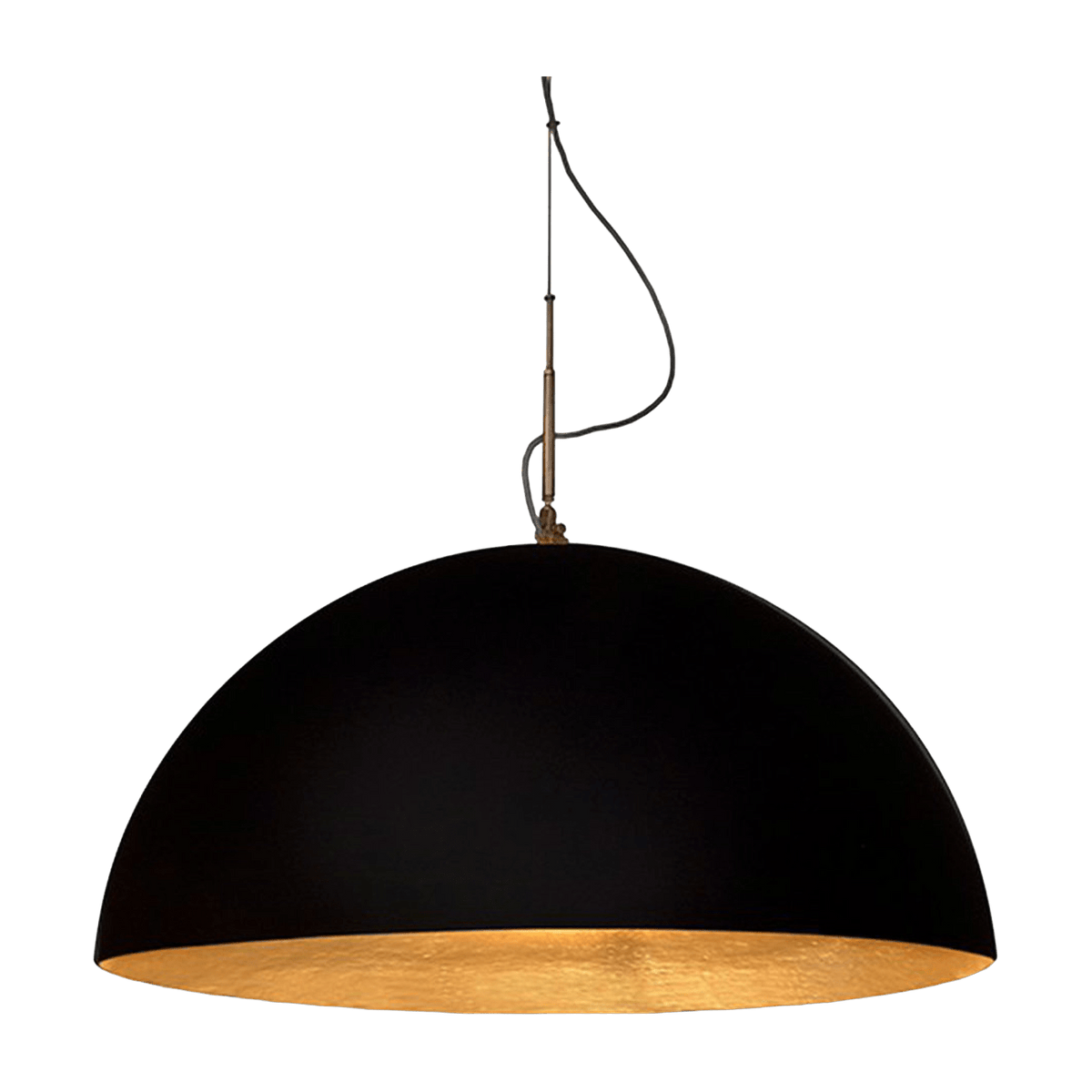 Suspension noire et dorée Mezza Luna - In-es.artdesign - The Cool Republic