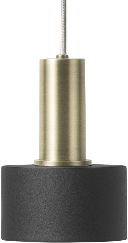 Suspension noire socket low doré Disc Collect - Ferm Living - The Cool Republic