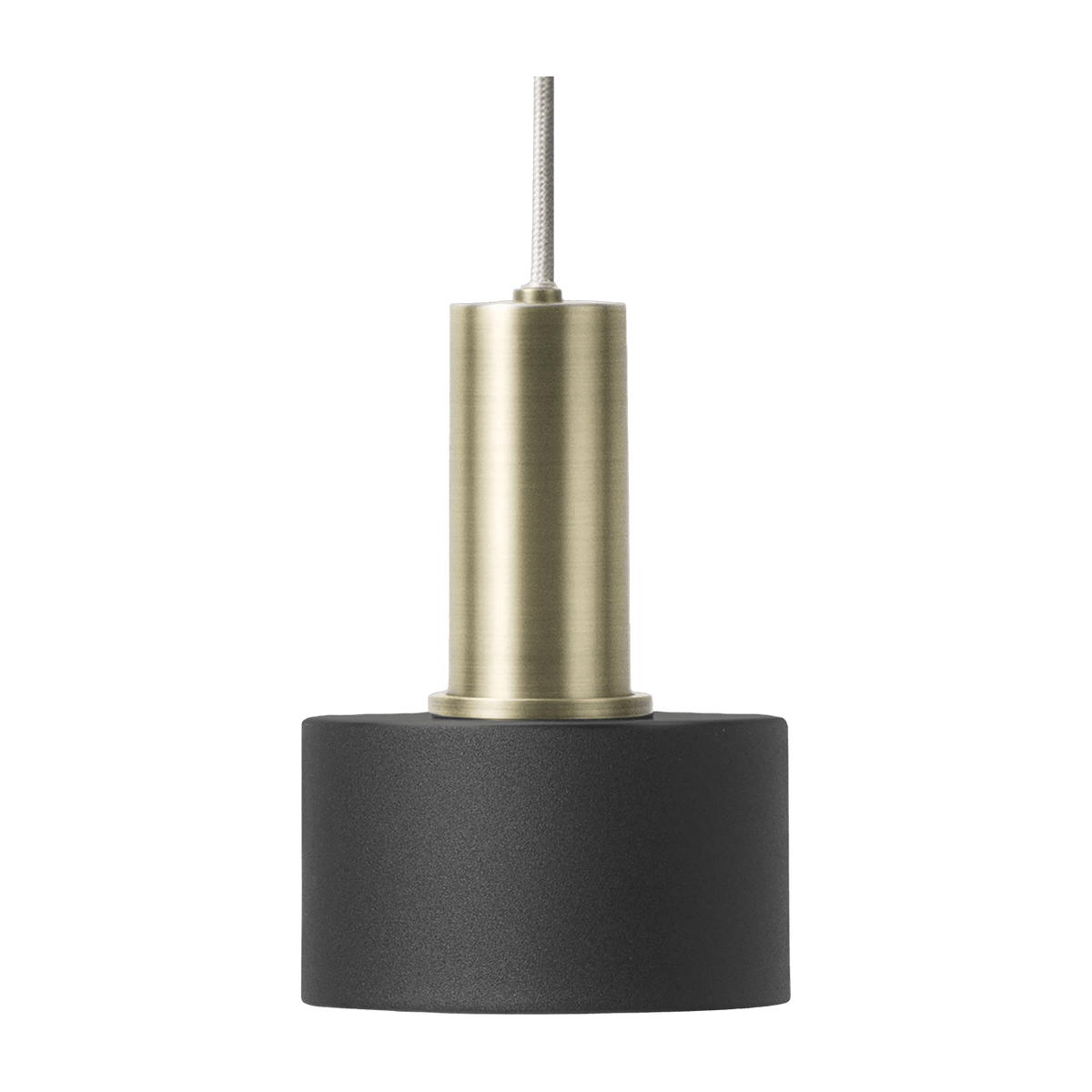 Suspension noire socket low doré Disc Collect - Ferm Living - The Cool Republic