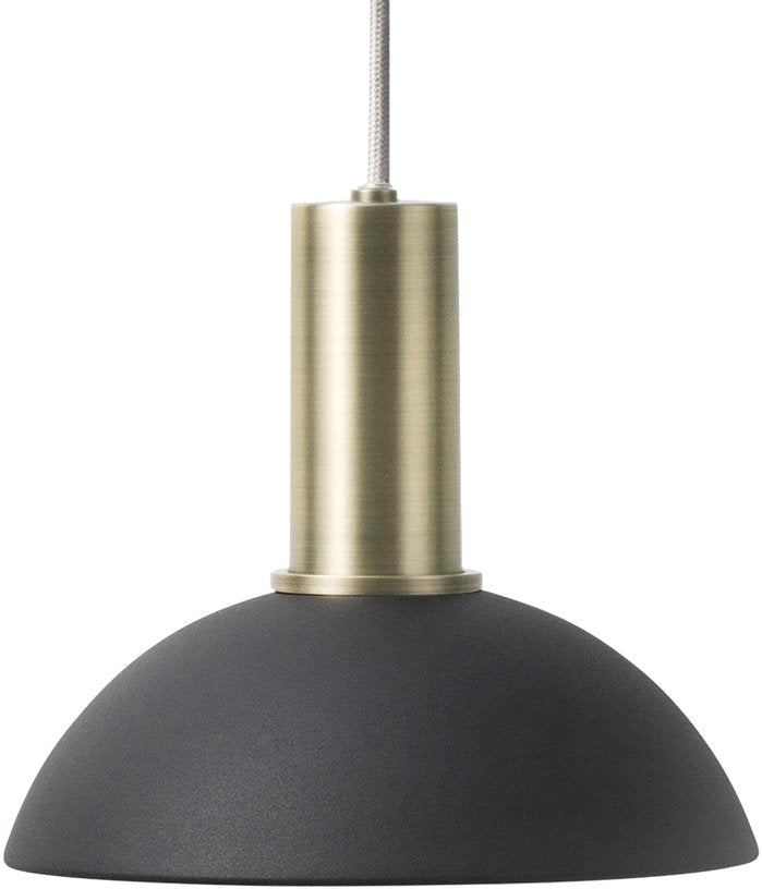 Suspension noire socket low doré Hoop Collect - Ferm Living - The Cool Republic