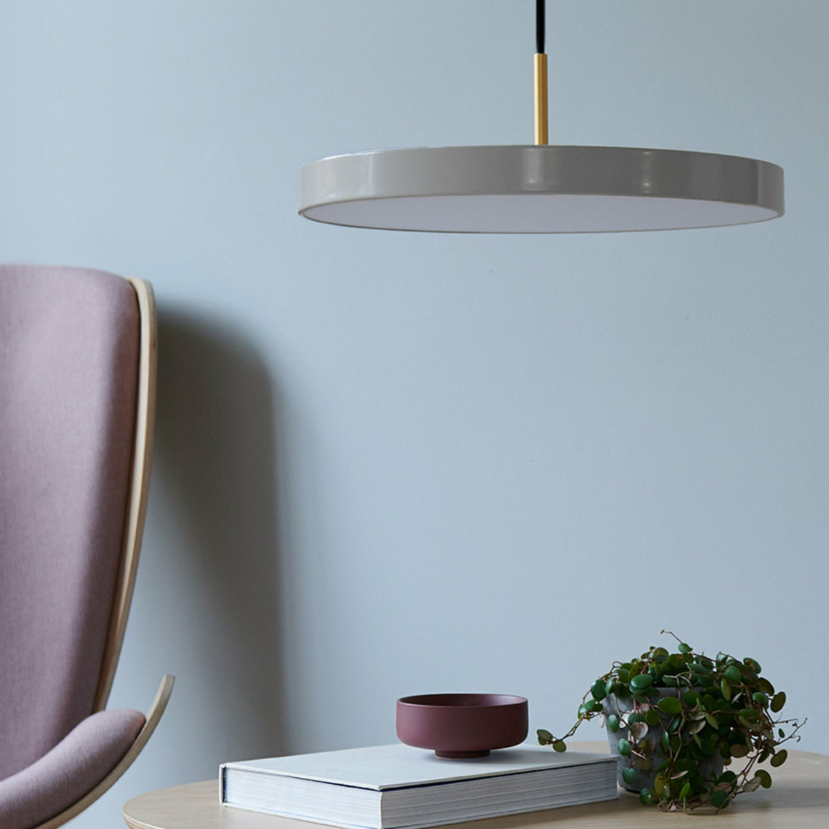 Suspension Nuance Mist détail acier LED Asteria - UMAGE - The Cool Republic