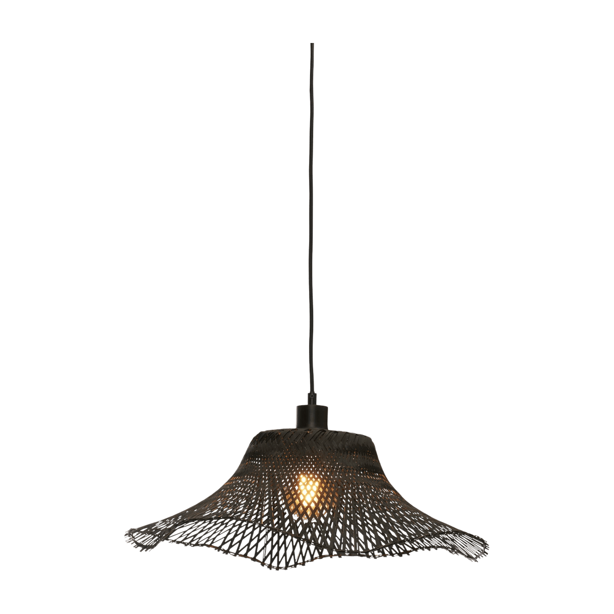 Suspension ondulée en bambou noir 50x15 cm Ibiza - Good & Mojo - The Cool Republic