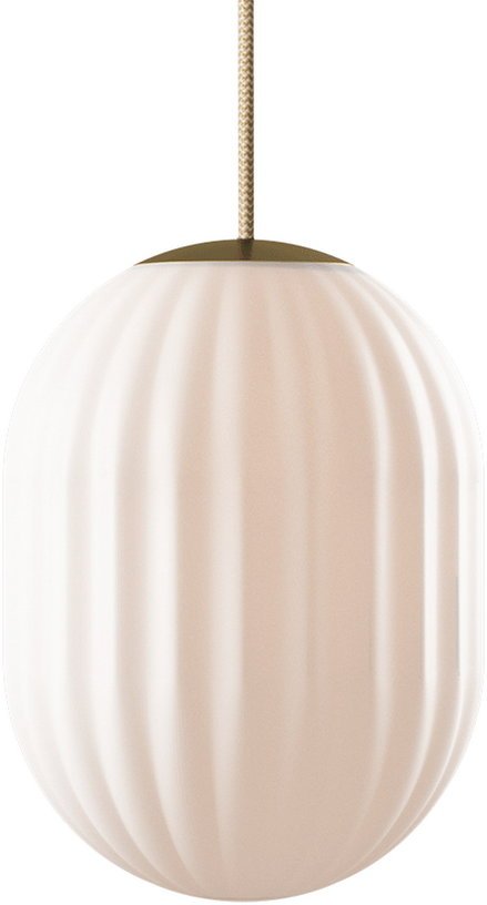 Suspension ovale blanche câble crème Modeco Plus - Nordic Tales - The Cool Republic