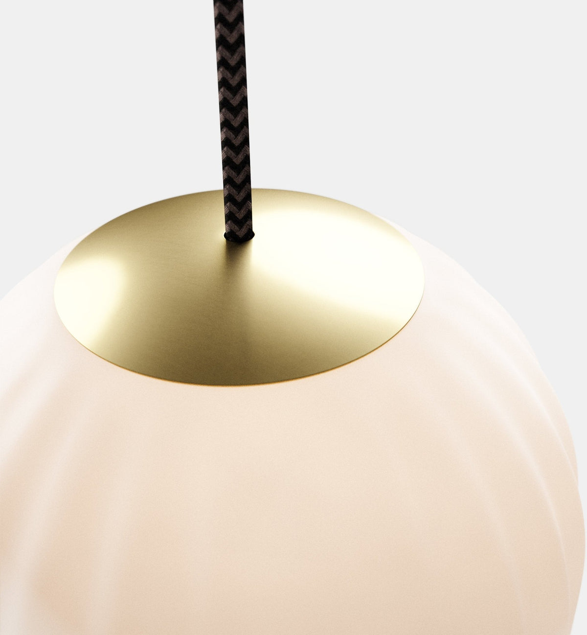 Suspension ovale blanche câble crème Modeco Plus - Nordic Tales - The Cool Republic