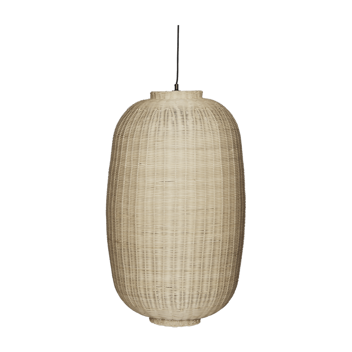 Suspension ovale en rotin naturel 74 cm Chand - Hübsch - The Cool Republic