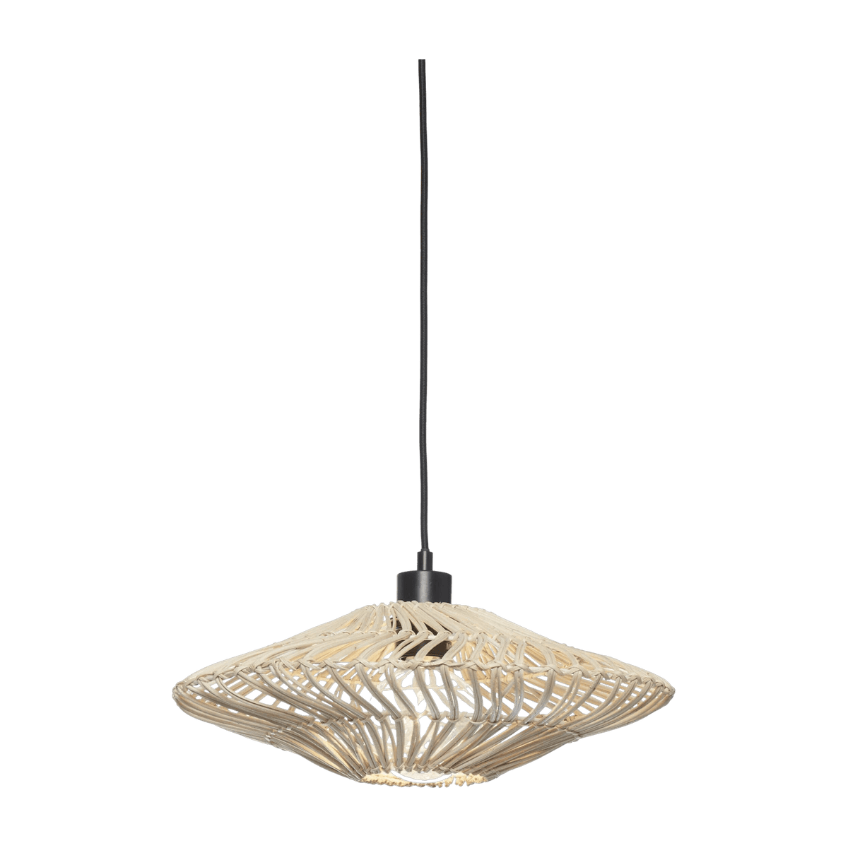 Suspension plate en rotin blanc 40x12 cm Zanzibar - Good & Mojo - The Cool Republic