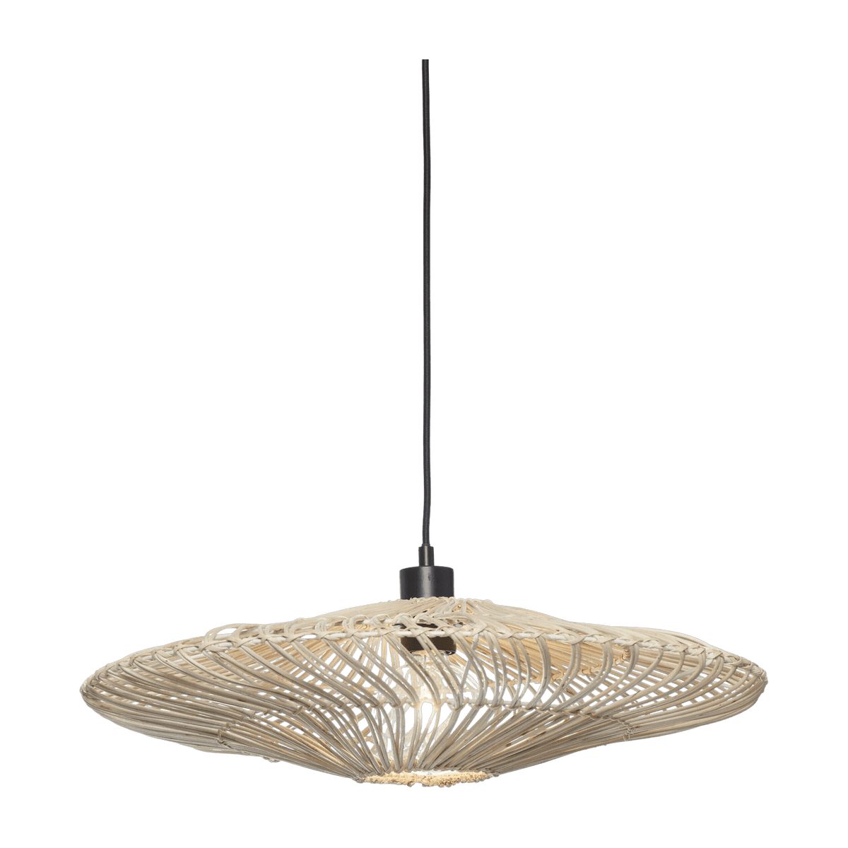 Suspension plate en rotin blanc 55x14 cm Zanzibar - Good & Mojo - The Cool Republic
