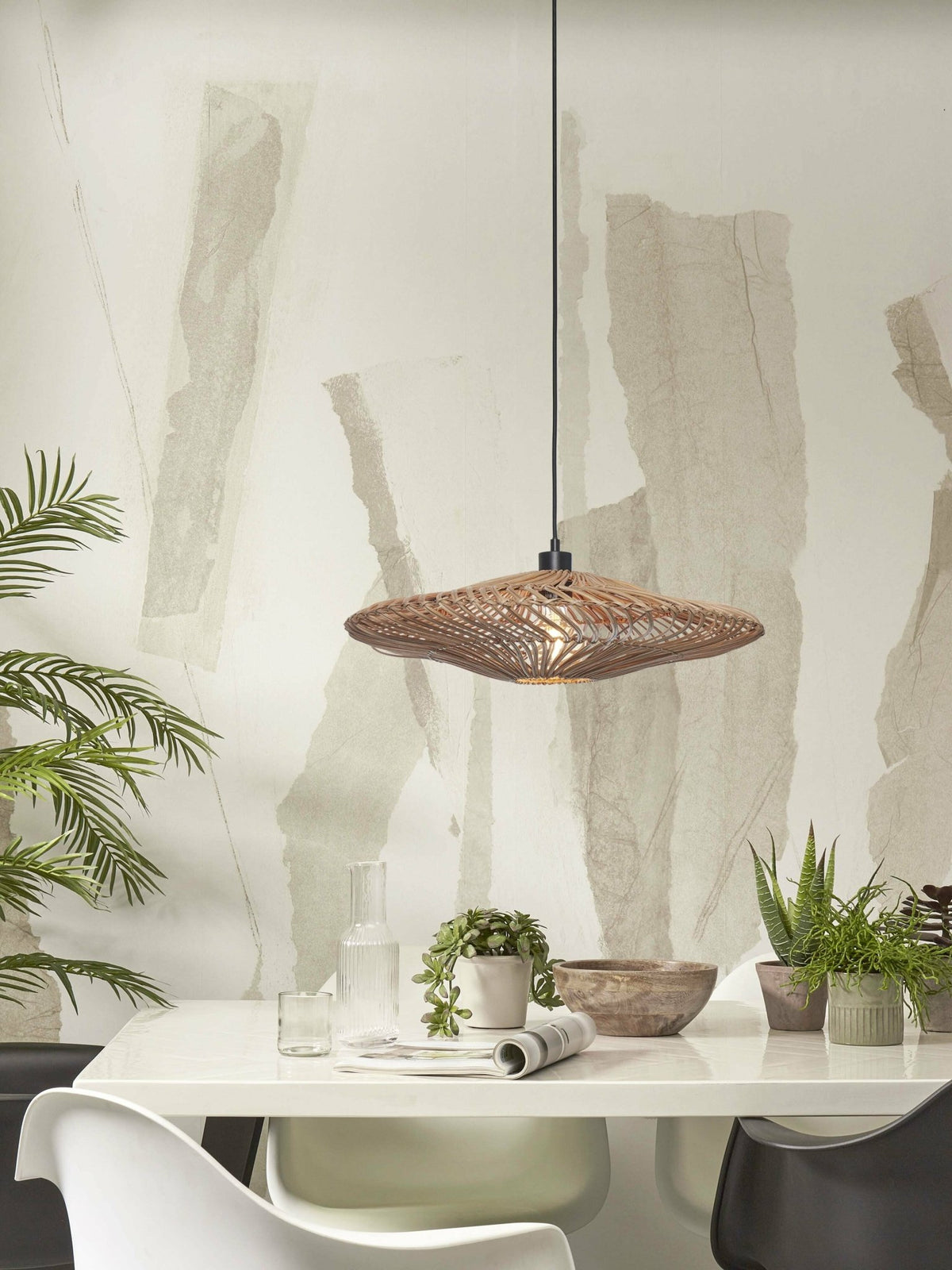 Suspension plate en rotin naturel 55x14 cm Zanzibar - Good & Mojo - The Cool Republic