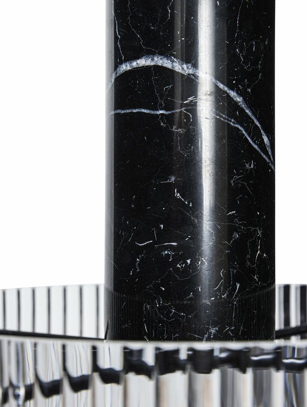 Suspension rond en verre noir 25cm Revolve - Hübsch - The Cool Republic
