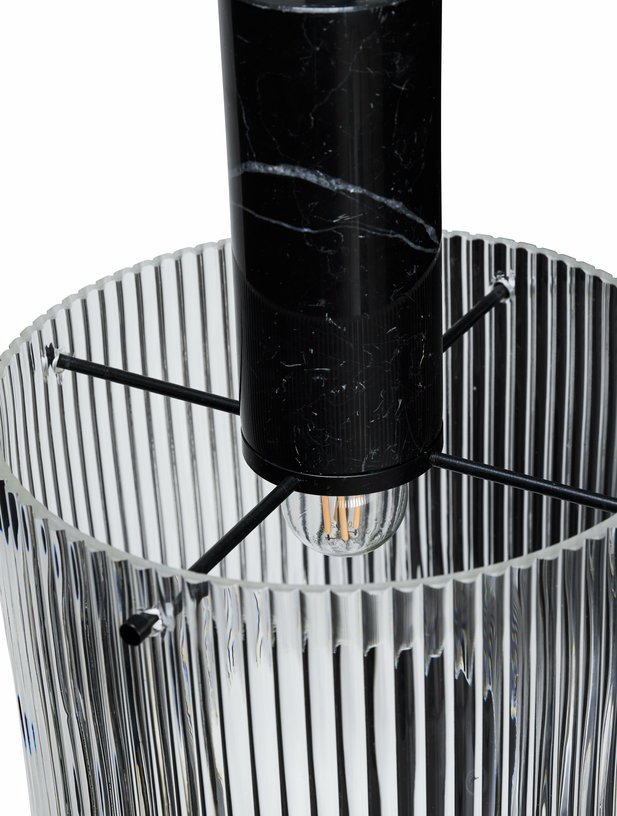 Suspension rond en verre noir 25cm Revolve - Hübsch - The Cool Republic