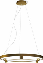 Suspension ronde 100 cm en métal bronze Arena - Panzeri - The Cool Republic