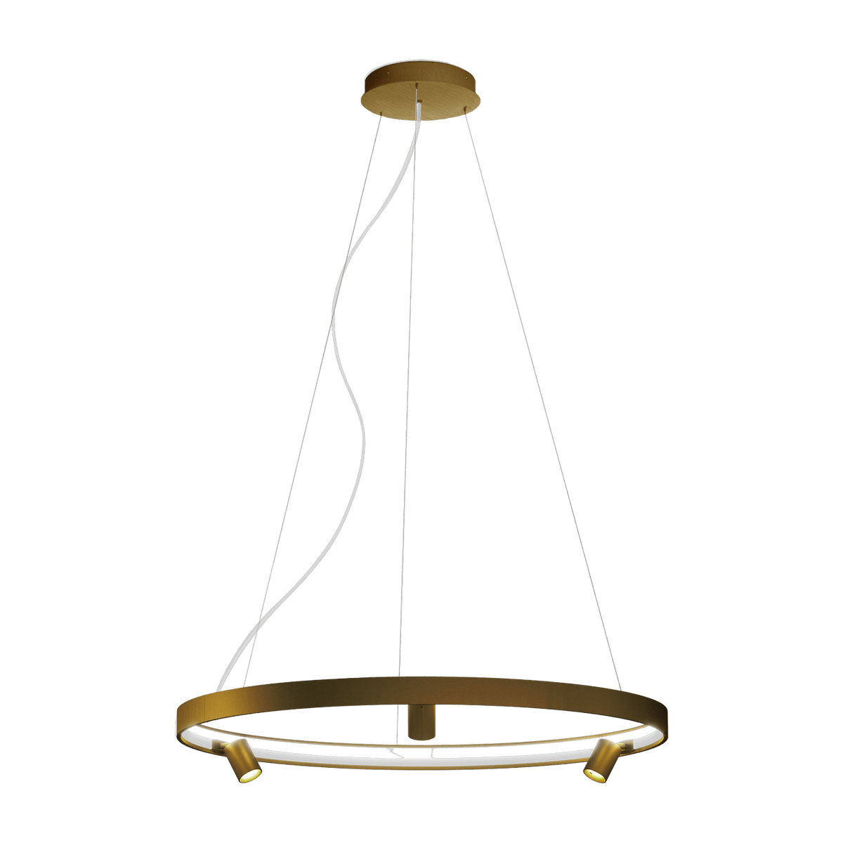 Suspension ronde 100 cm in metal bronze Arena - Panzeri - The Cool Republic