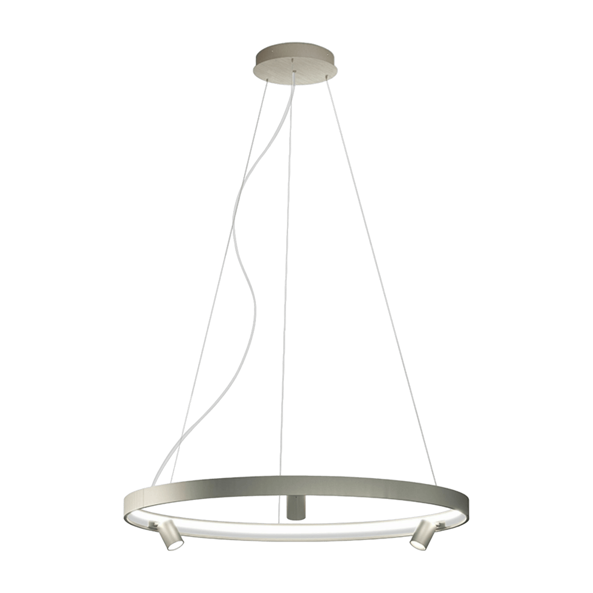 Suspension ronde 100 cm in titanium Arena - Panzeri - The Cool Republic