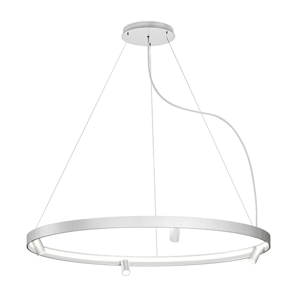 Suspension ronde 150 cm in white metal Arena - Panzeri - The Cool Republic