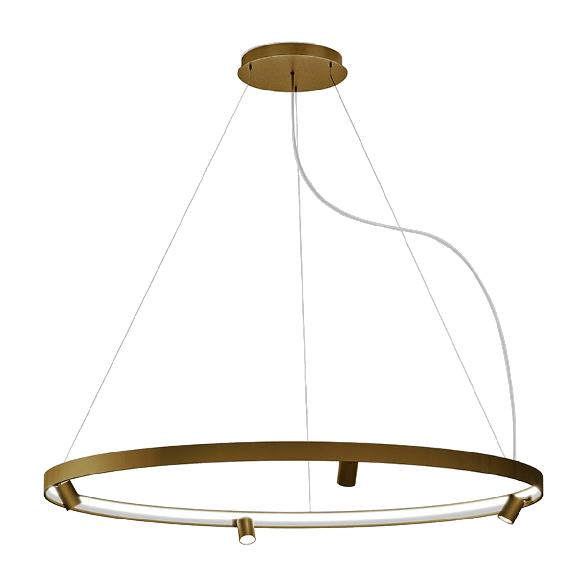 Suspension ronde 150 cm in metal bronze Arena - Panzeri - The Cool Republic